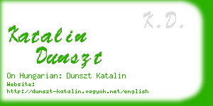 katalin dunszt business card